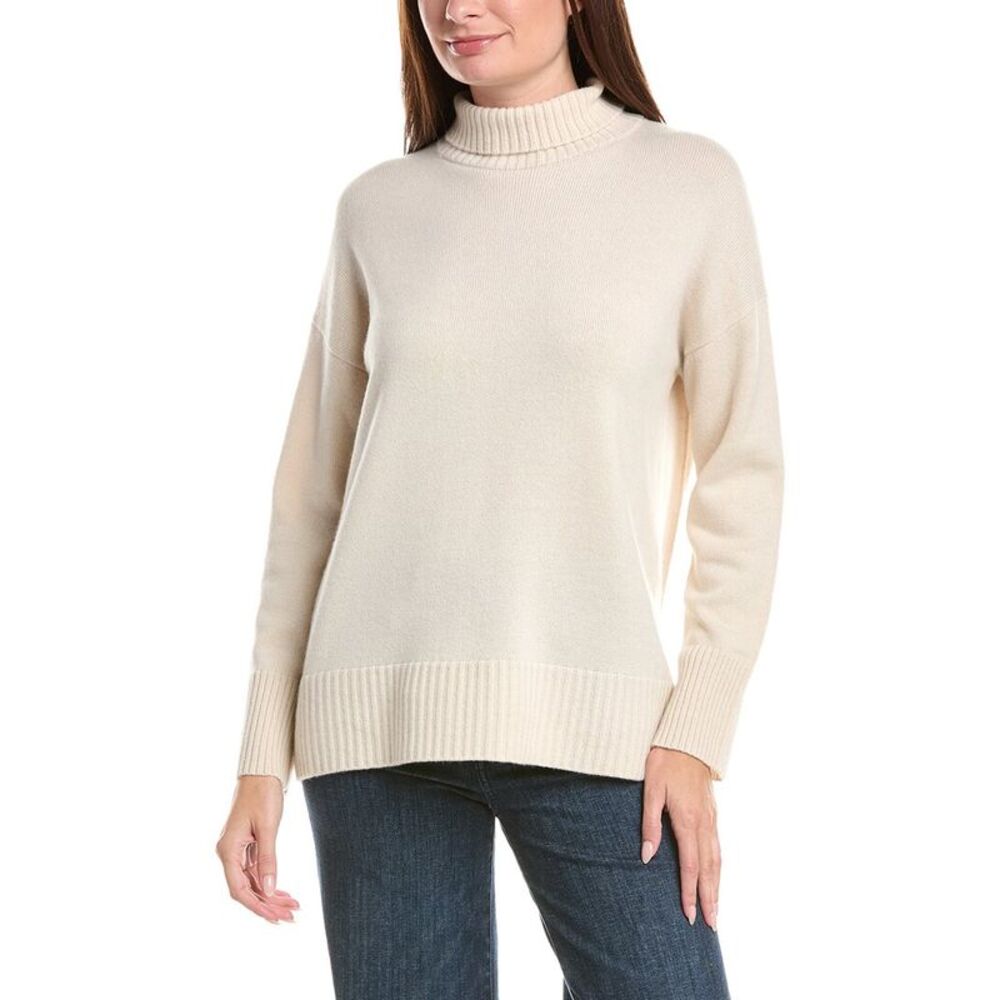 Lafayette 148 New York Womens Stand-Collar Cashmere Sweater